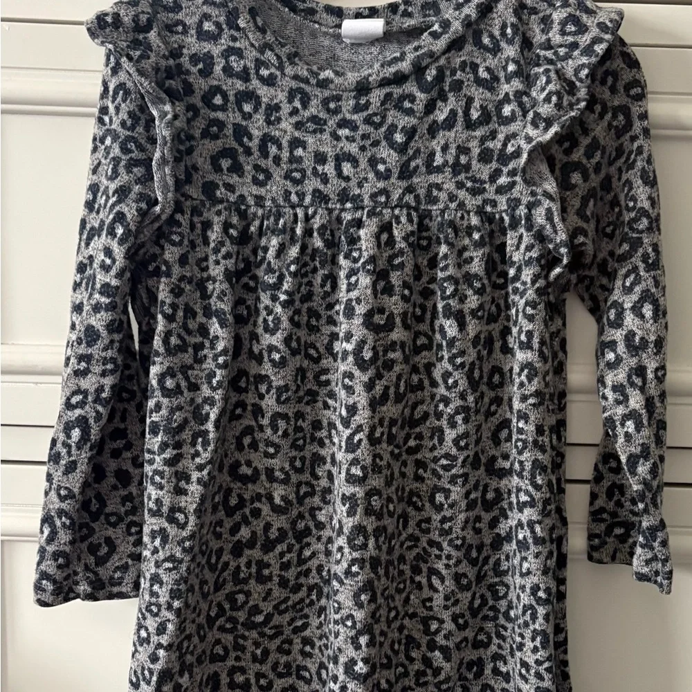 GAP Gray Patterned leopard print Toddler Dress
